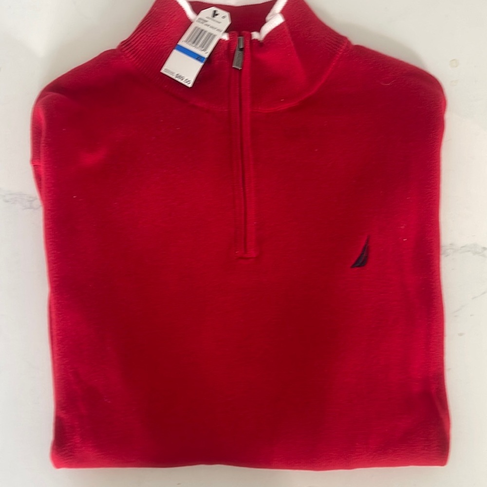 Nautica men’s quarter zip sweater